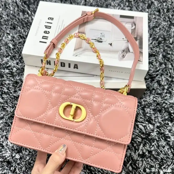 Cheap Bag Caro Mini Macrocannage Lambskin Pink Miss 0412 Luxury